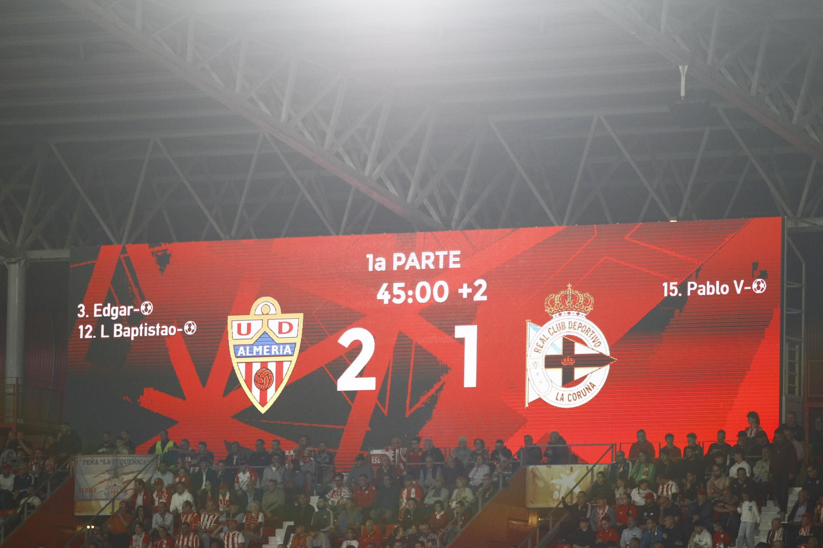 El partido U.D. Almería-Deportivo de La Coruña, en imágenes