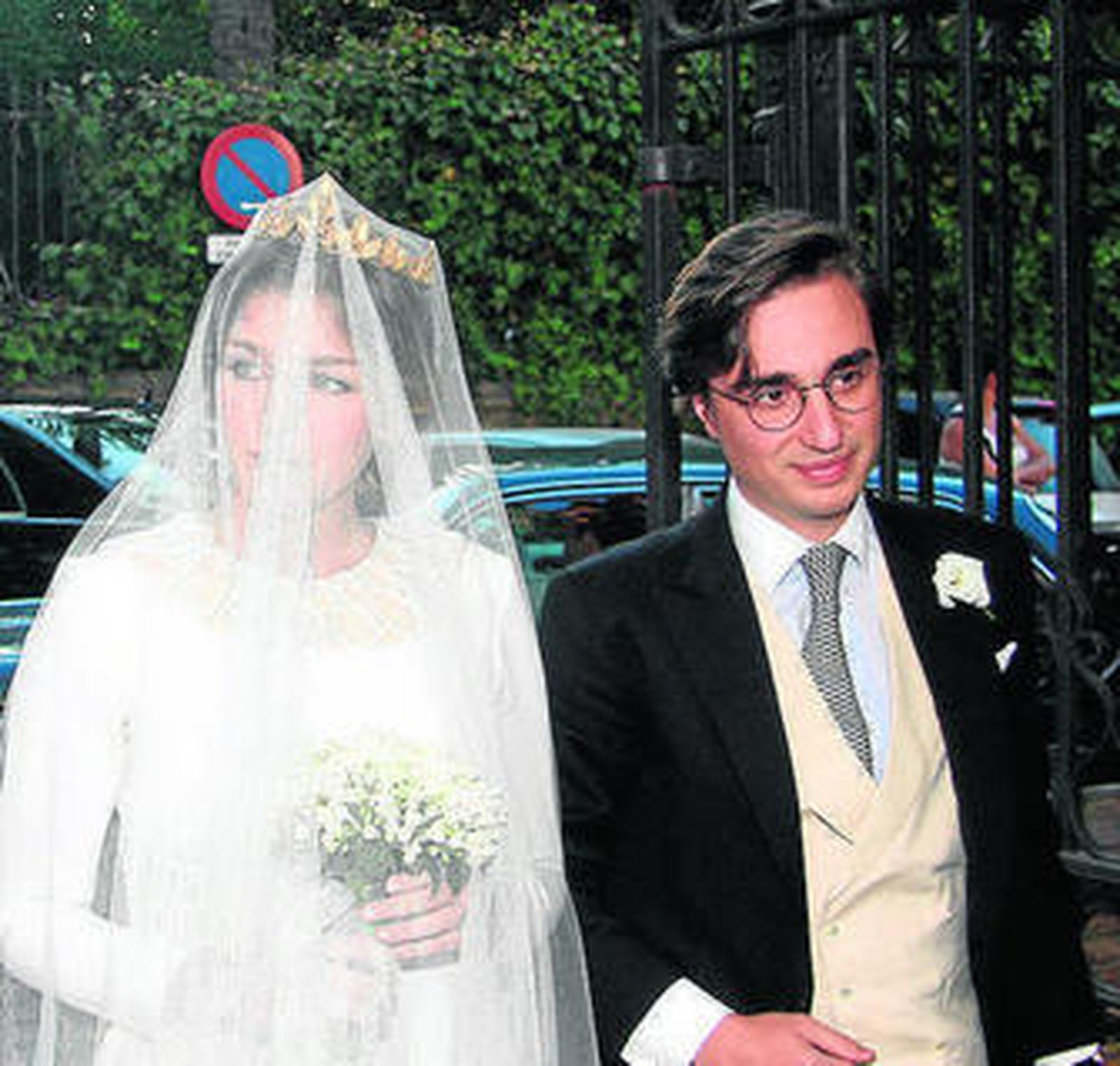 La novia a su llegada al templo sevillano.