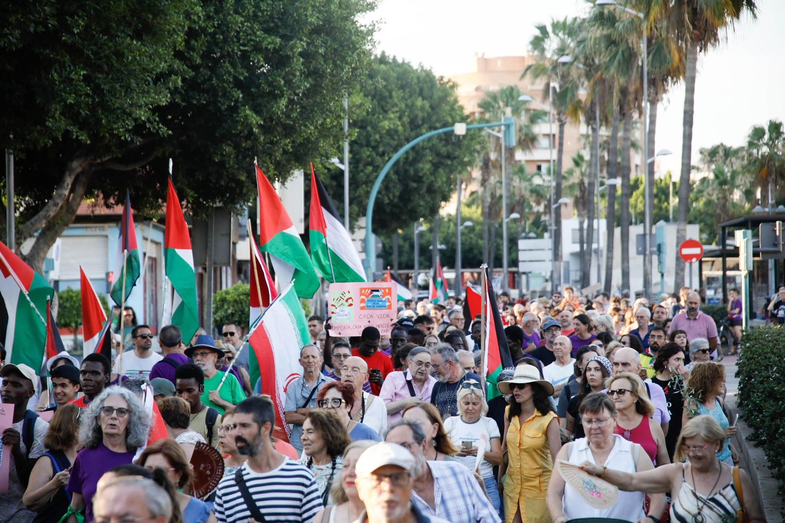 Imágenes de la manifestación en Almería por el genocidio en Palestina