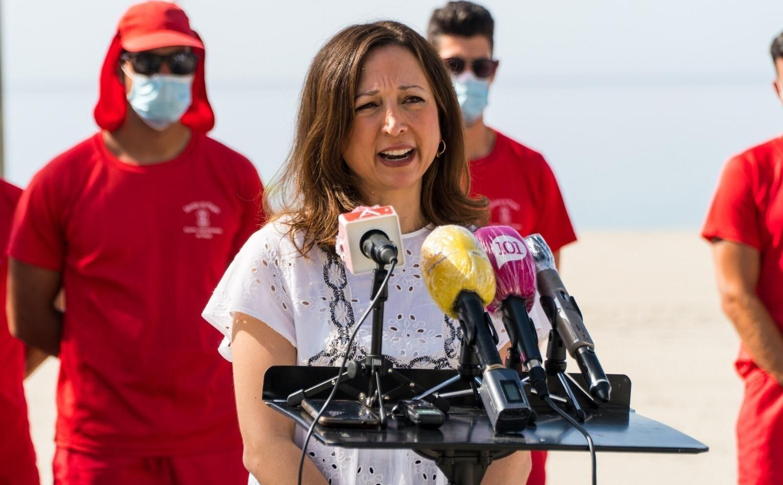 La delegada del Gobierno andaluz en Málaga, Patricia Navarro, en rueda de prensa.