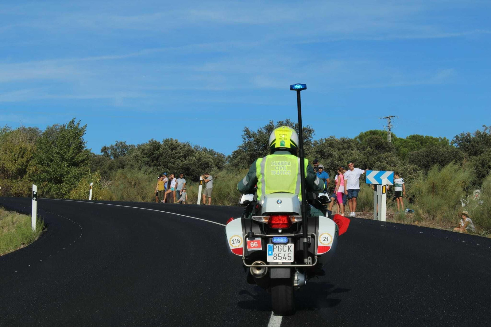 Un motorista de la Guardia Civil de Tráfico de Málaga