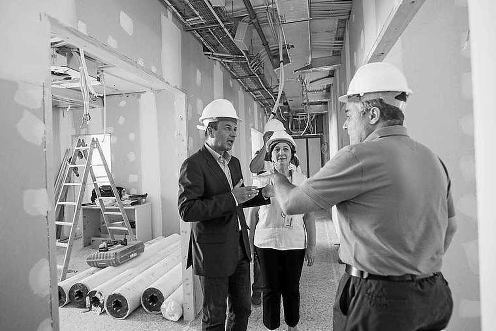 Obras en el centro de salud.