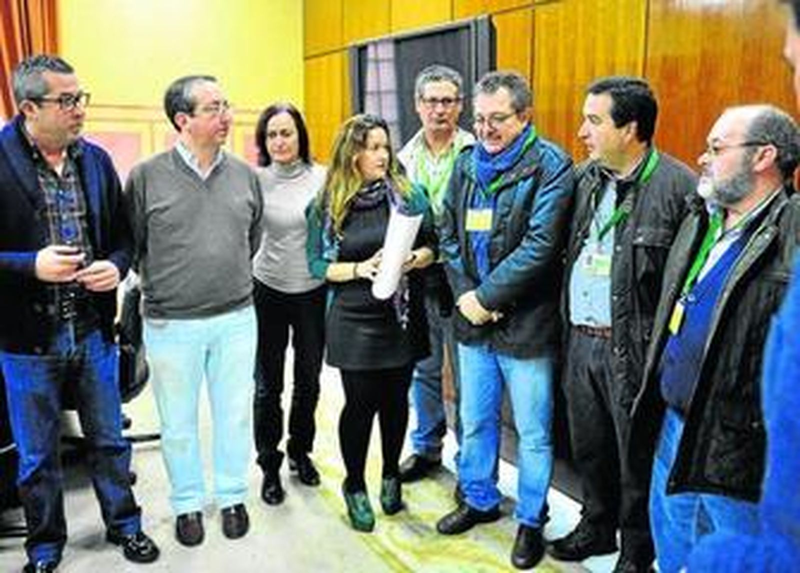 Los trabajadores de Puleva se reunieron ayer con los representantes de los distintos grupos parlamentarios.