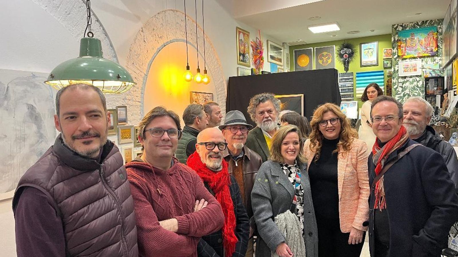 Antonio Álvarez del Pino, Cecilio Chaves, Paco Mármol, Pepe Palacios, Maite González,  Jerónimo Pérez, Olga Tey y José Luis Laksta.