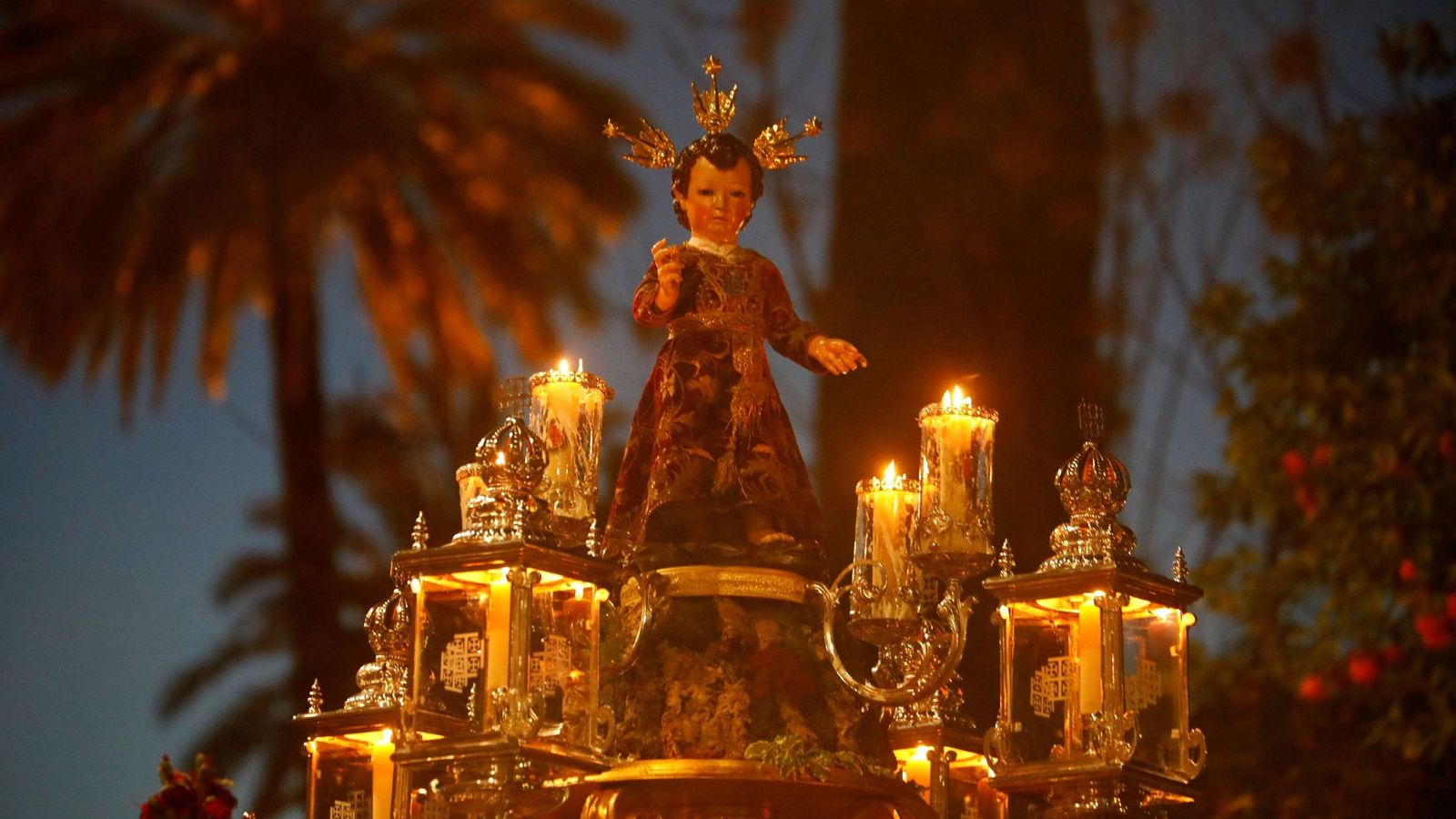 El Niño Jesús, durante la procesión del año pasado.