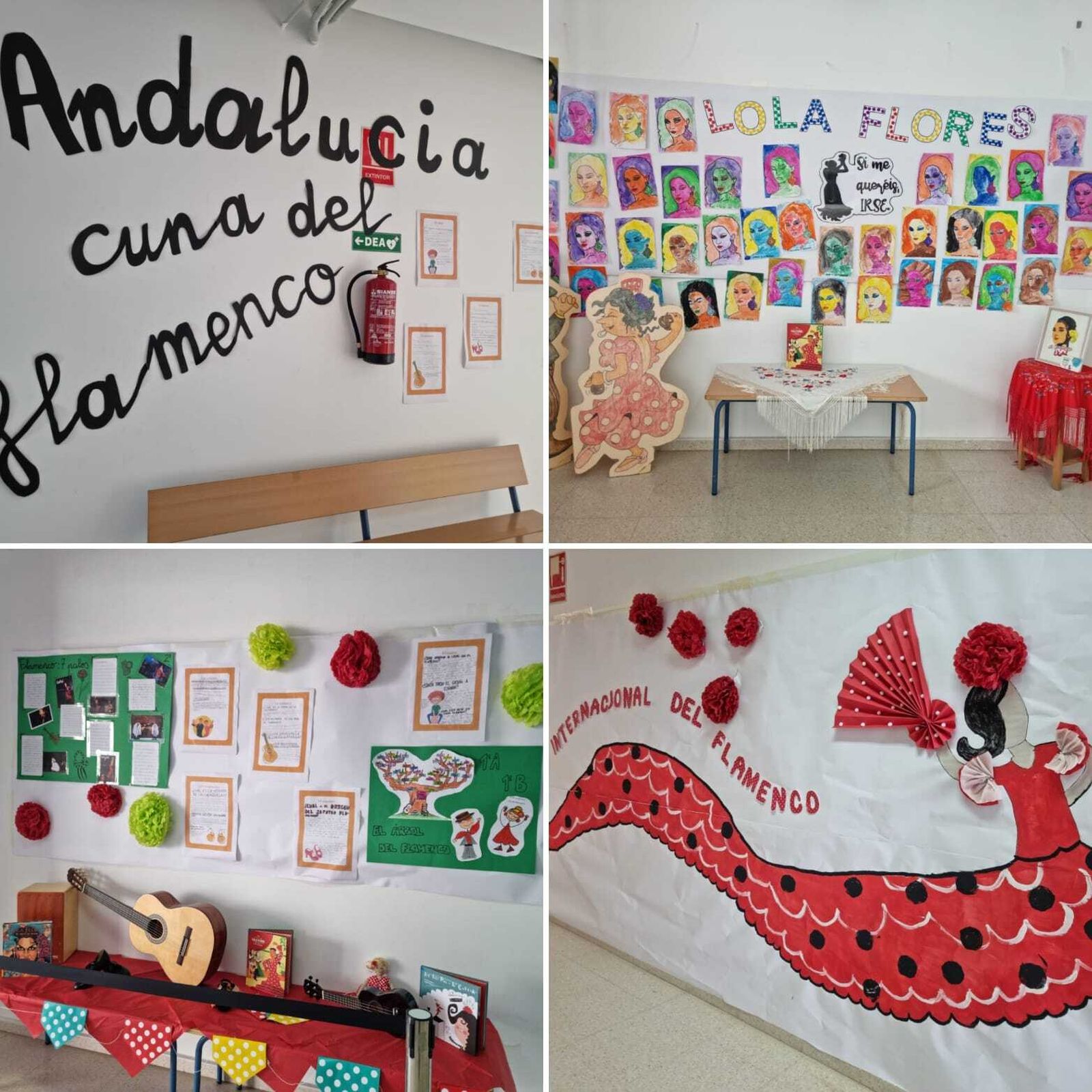 Algunas de las clases, decoradas por el alumnado.