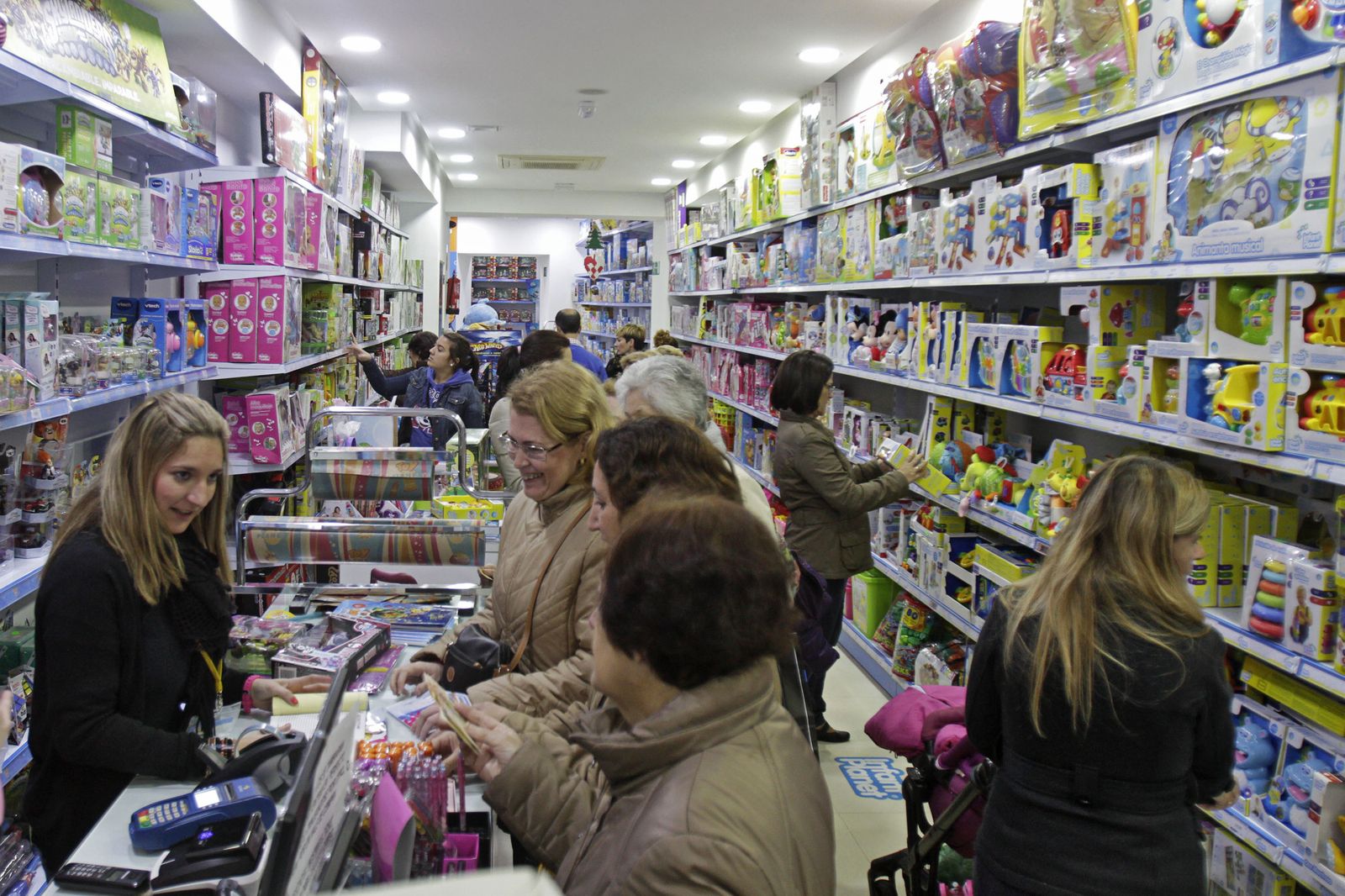 Interior de una juguetería de la capital.