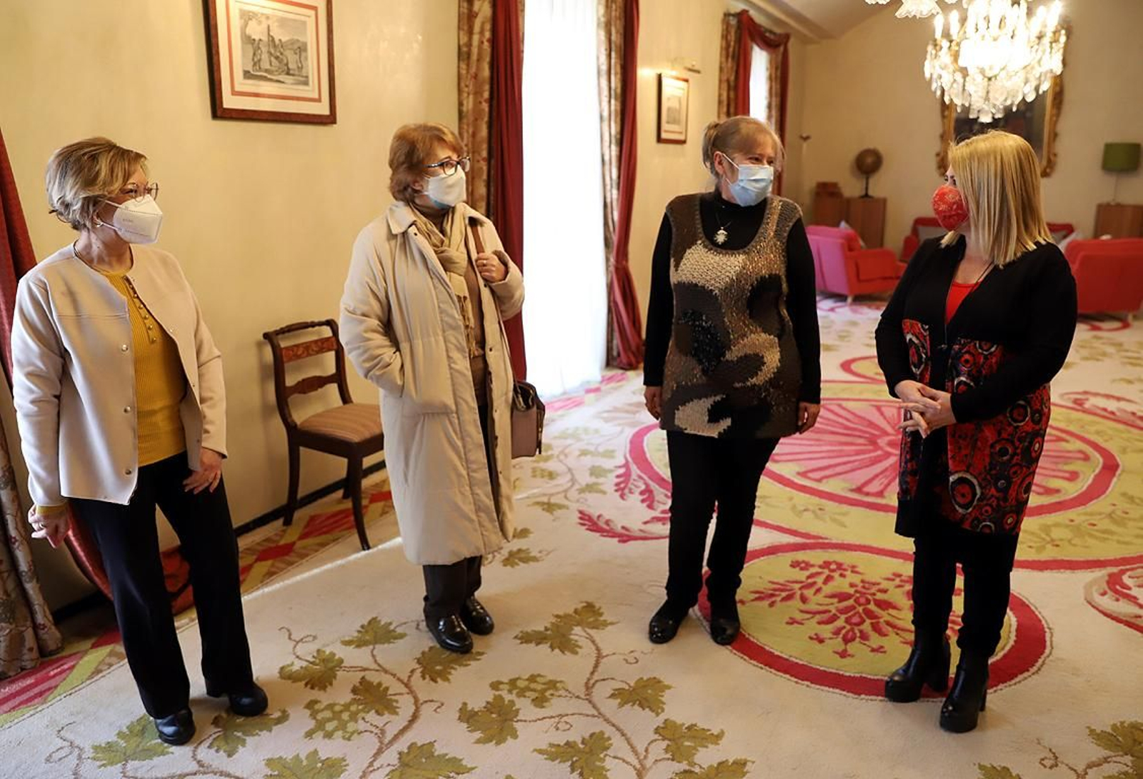 Un momento de la recepción llevada a cabo en el Ayuntamiento.