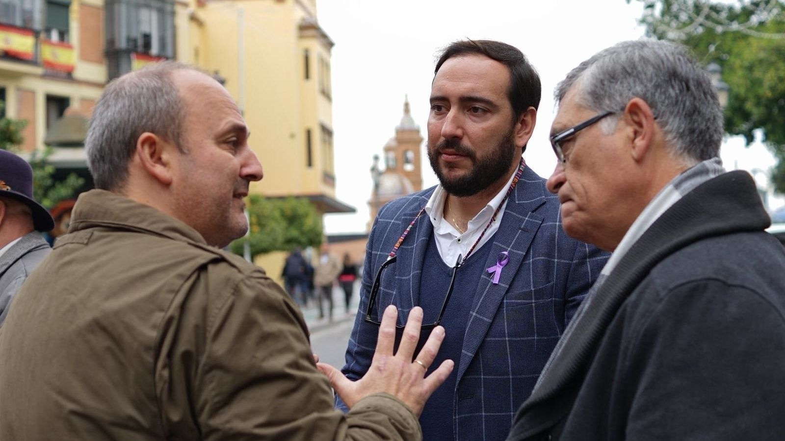 Francisco Moraga, en la plaza del Altozano.