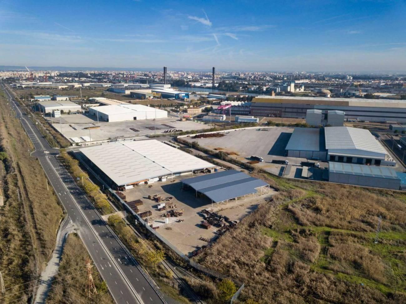 Vista aérea de los terrenos del polígono Astilleros en lo que se levantará el centro de innovación.