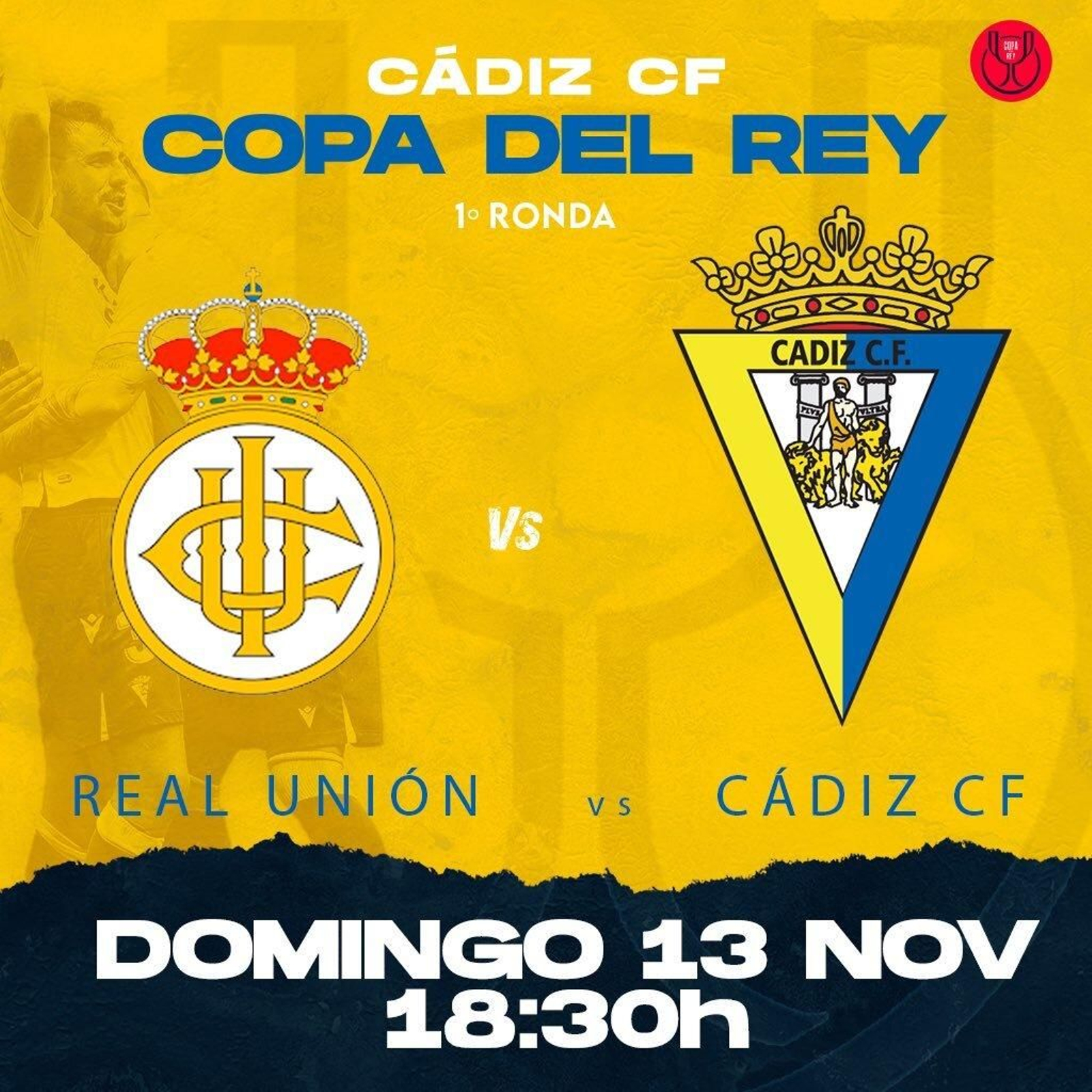 El Real Unión de Irún y el Cádiz se cita en la Copa.
