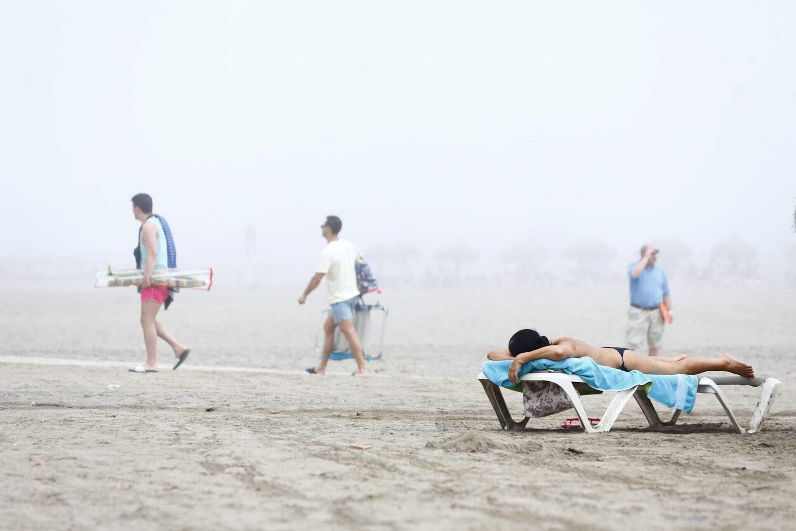 Taró, este lunes, en una playa de la provincia de Málaga.