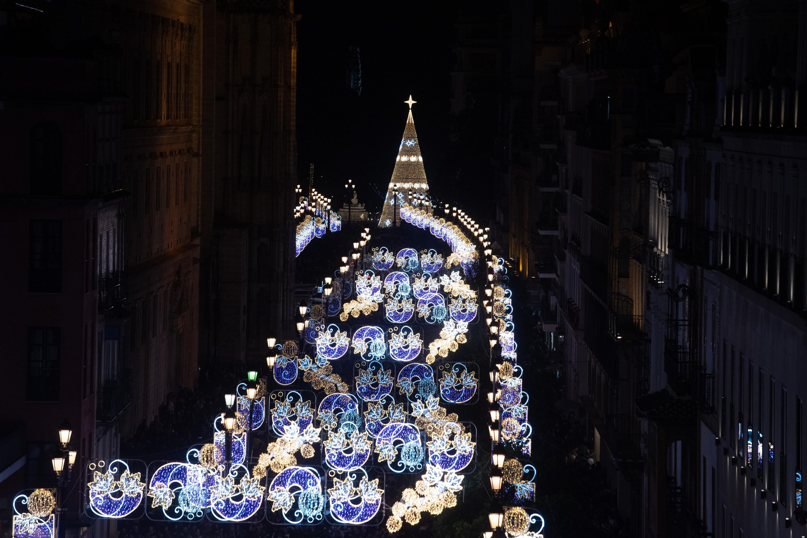 Encendido de la iluminación de Navidad en Sevilla