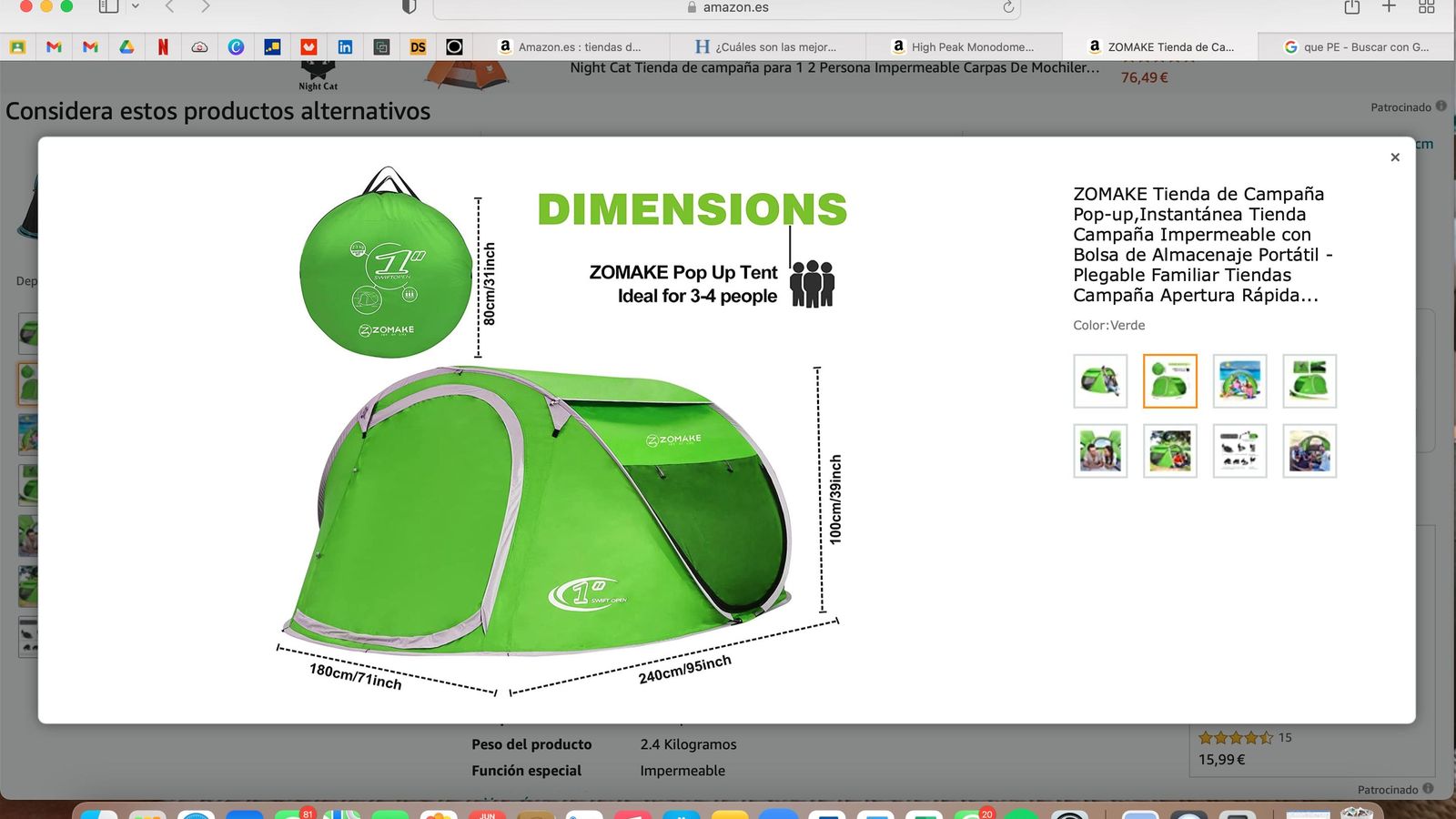 Tienda de Campaña Pop-up