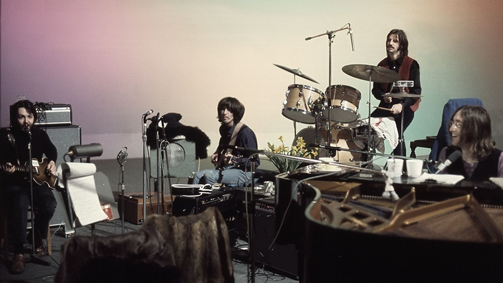 Los Beatles en un ensayo recuperado en esta docuserie