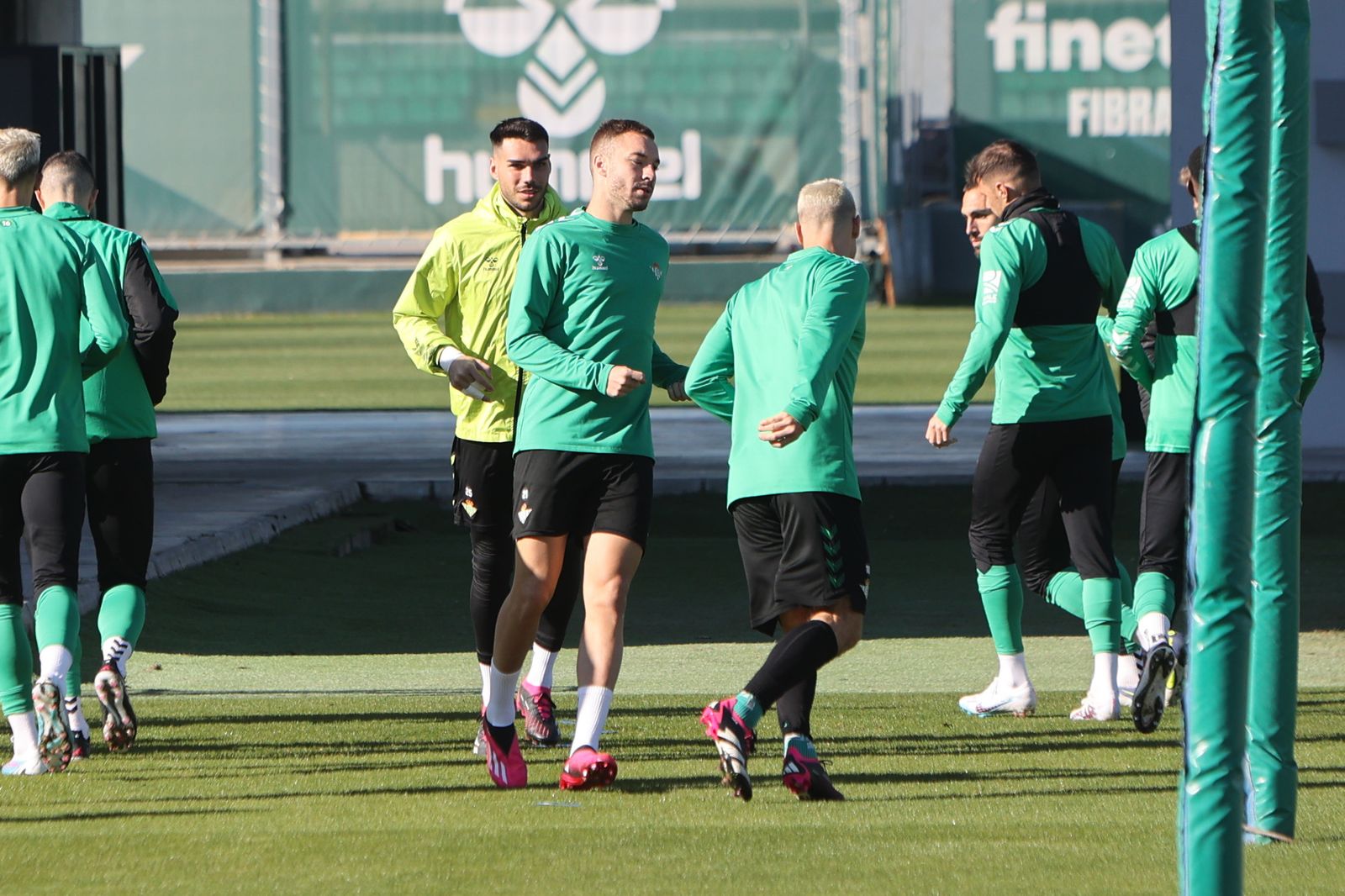Loren, en un momento del entrenamiento del pasado viernes.