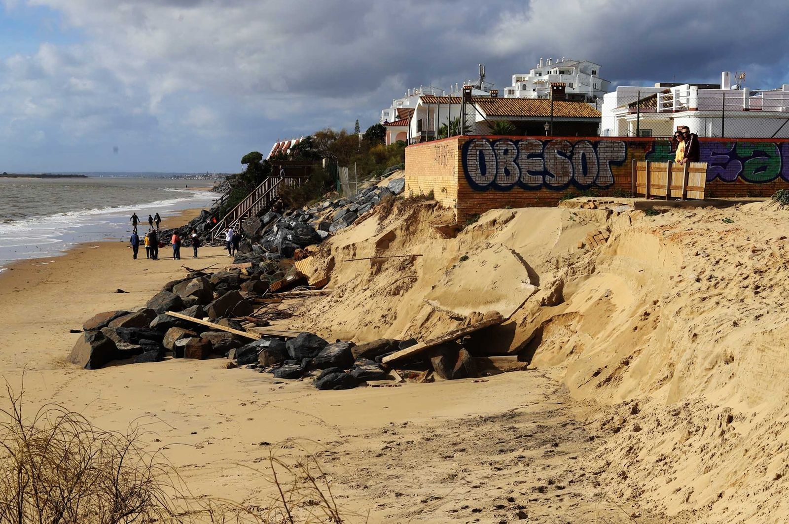 El estado en el que quedó la playa.