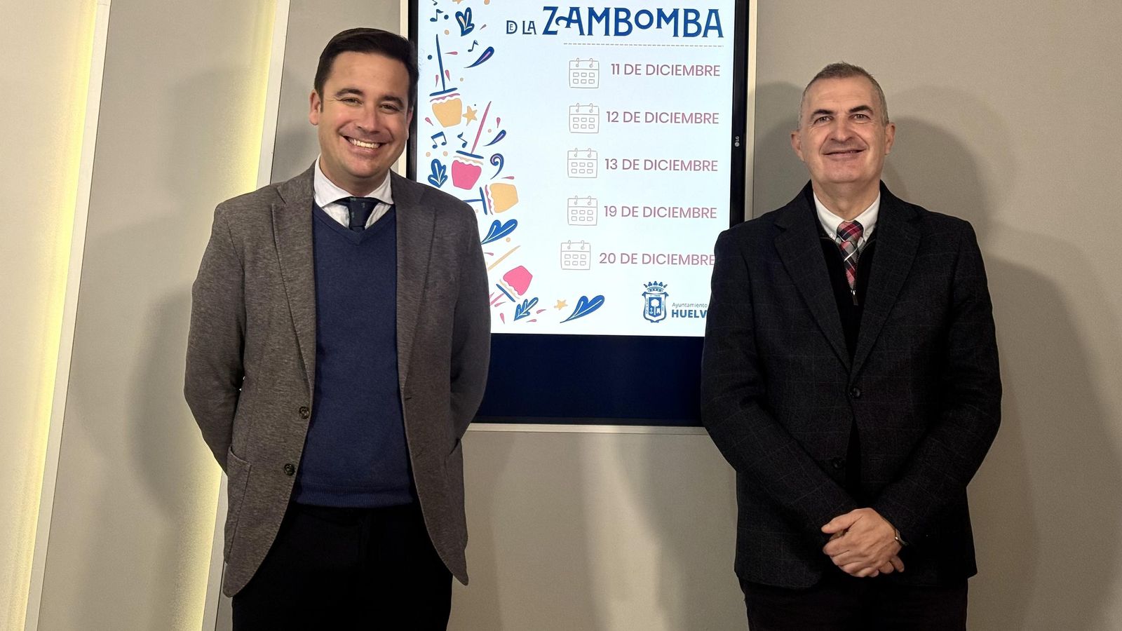 Los concejales Ignacio Molina y Manuel Jesús Soriano durante la presentación de la Ruta de la Zambomba.