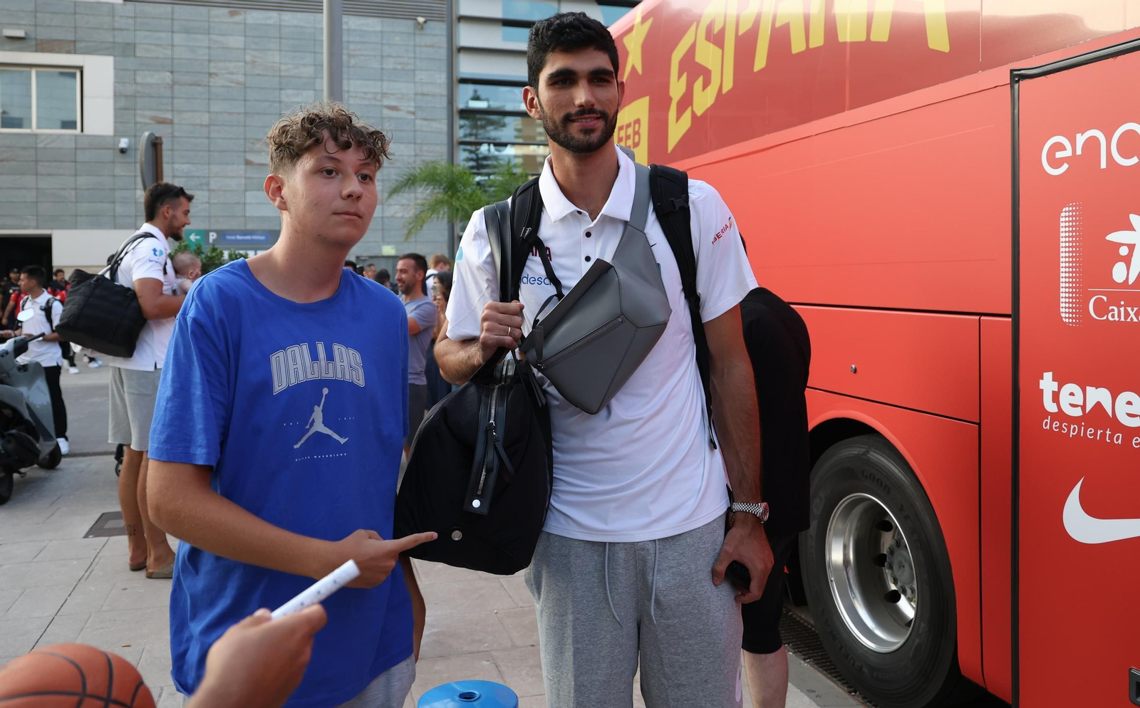 La selección española de baloncesto ya está en Málaga