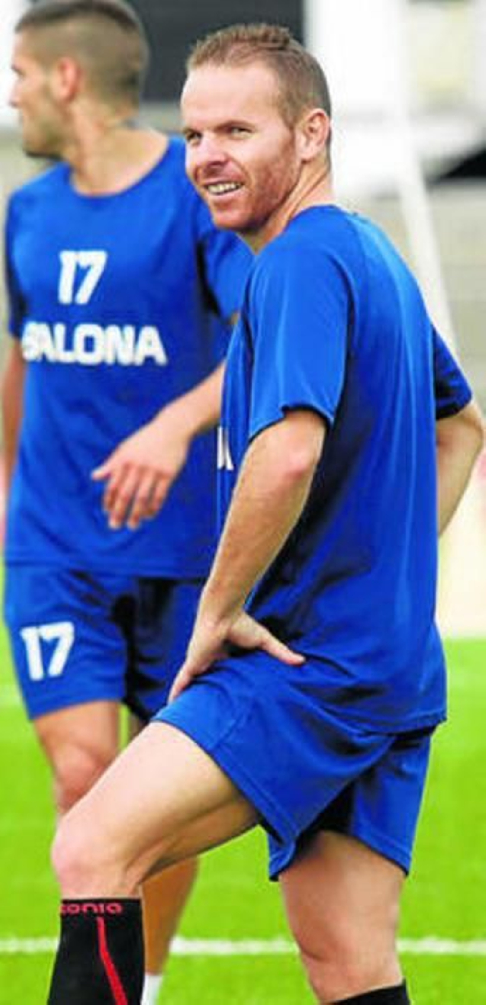 Juampe, en un entrenamiento.