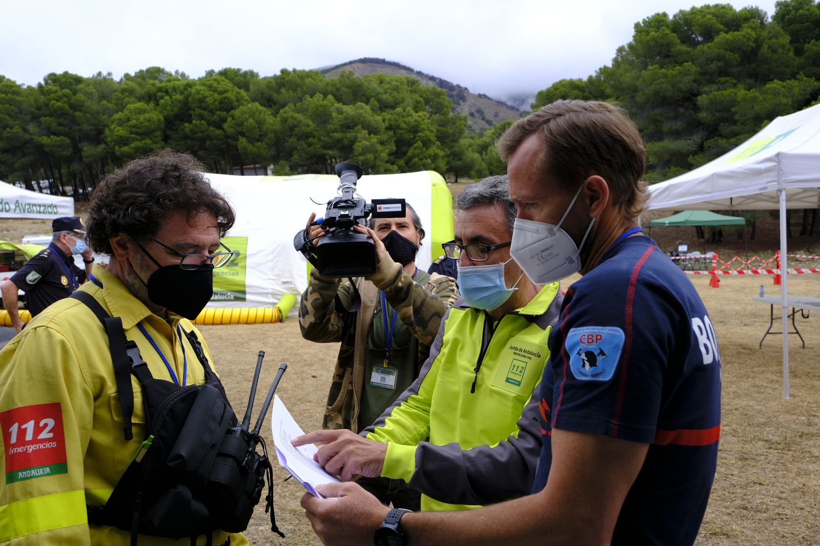 Fotogalería simulacro incendio forestal. Parque periurbano de Castala. Berja (Almería)