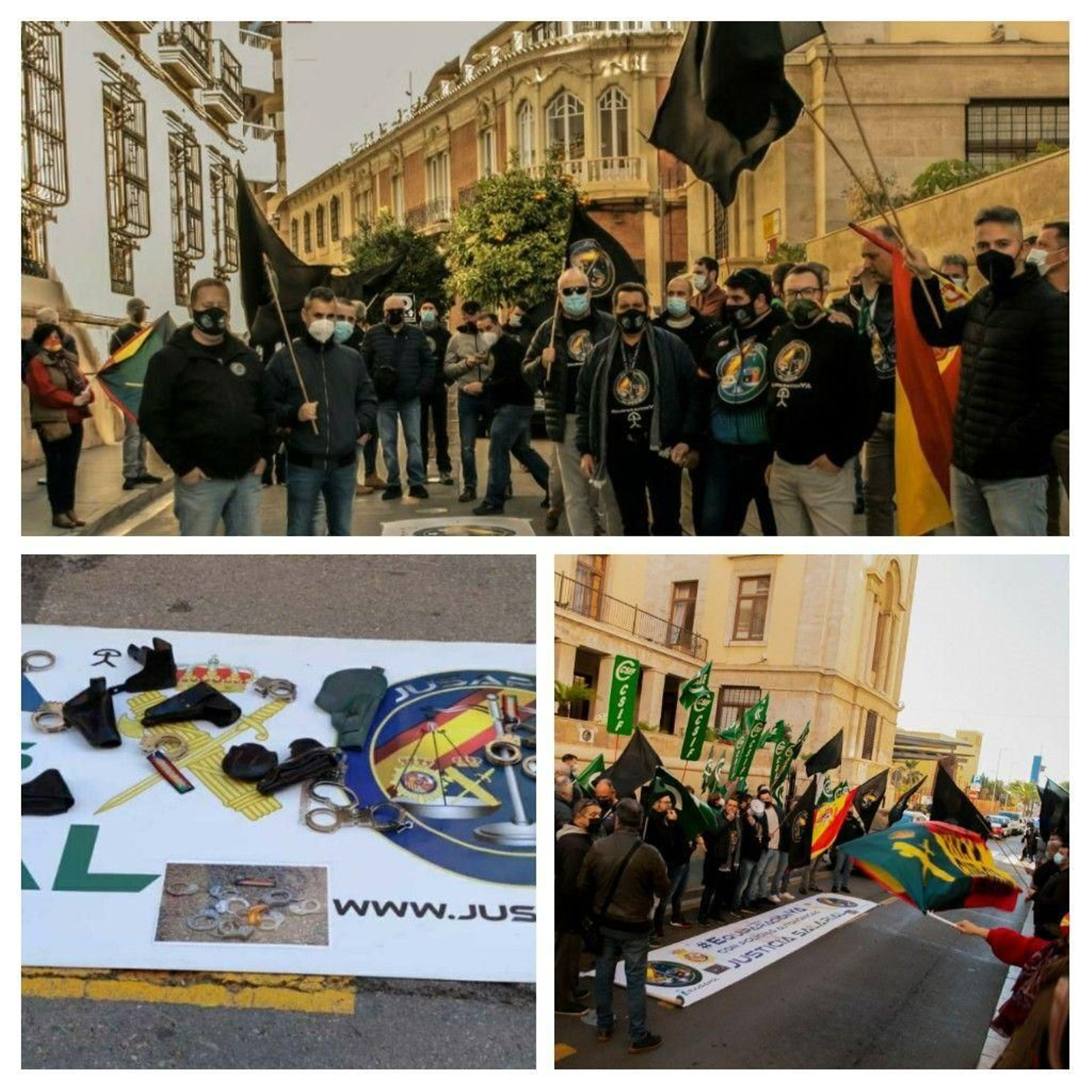 JUSAPOL y CSIF protestan ante la Subdelegación por el aumento de agresiones a agentes