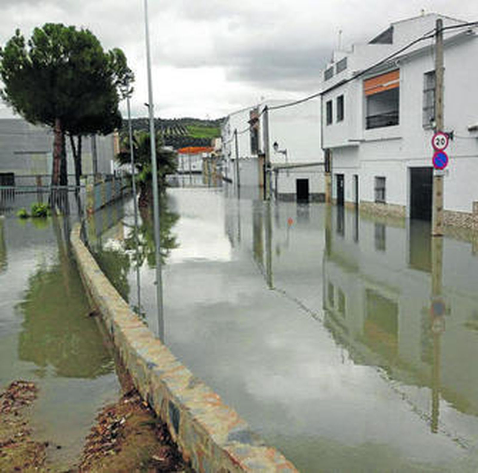 Una imagen de ayer de la zona de la localidad anegada.