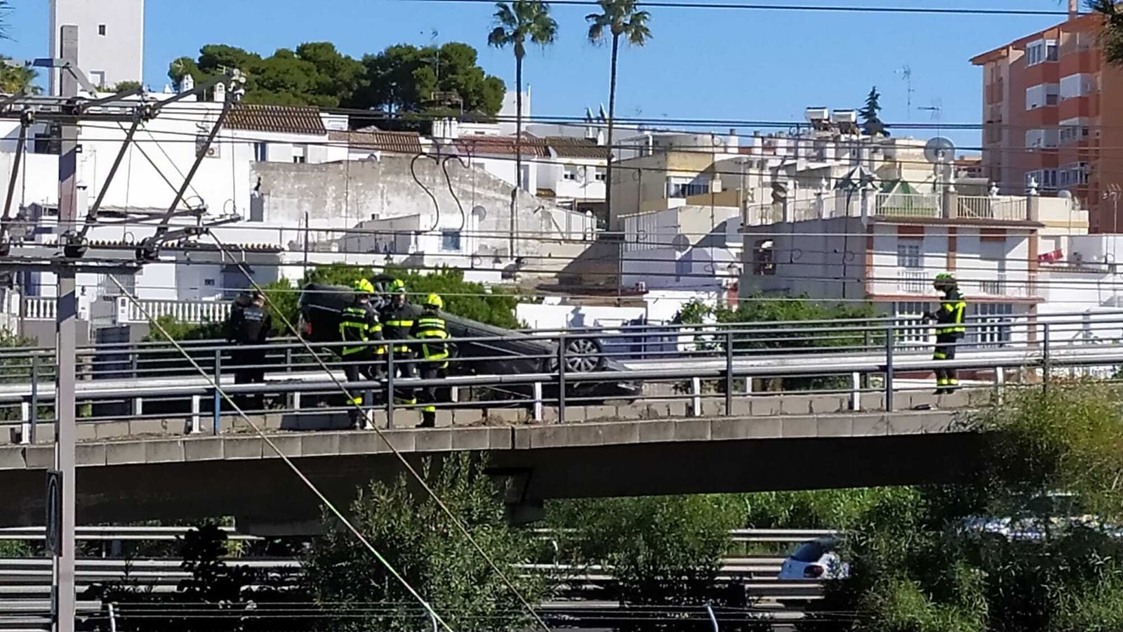 Accidente en uno de los accesos a Bahía Sur.