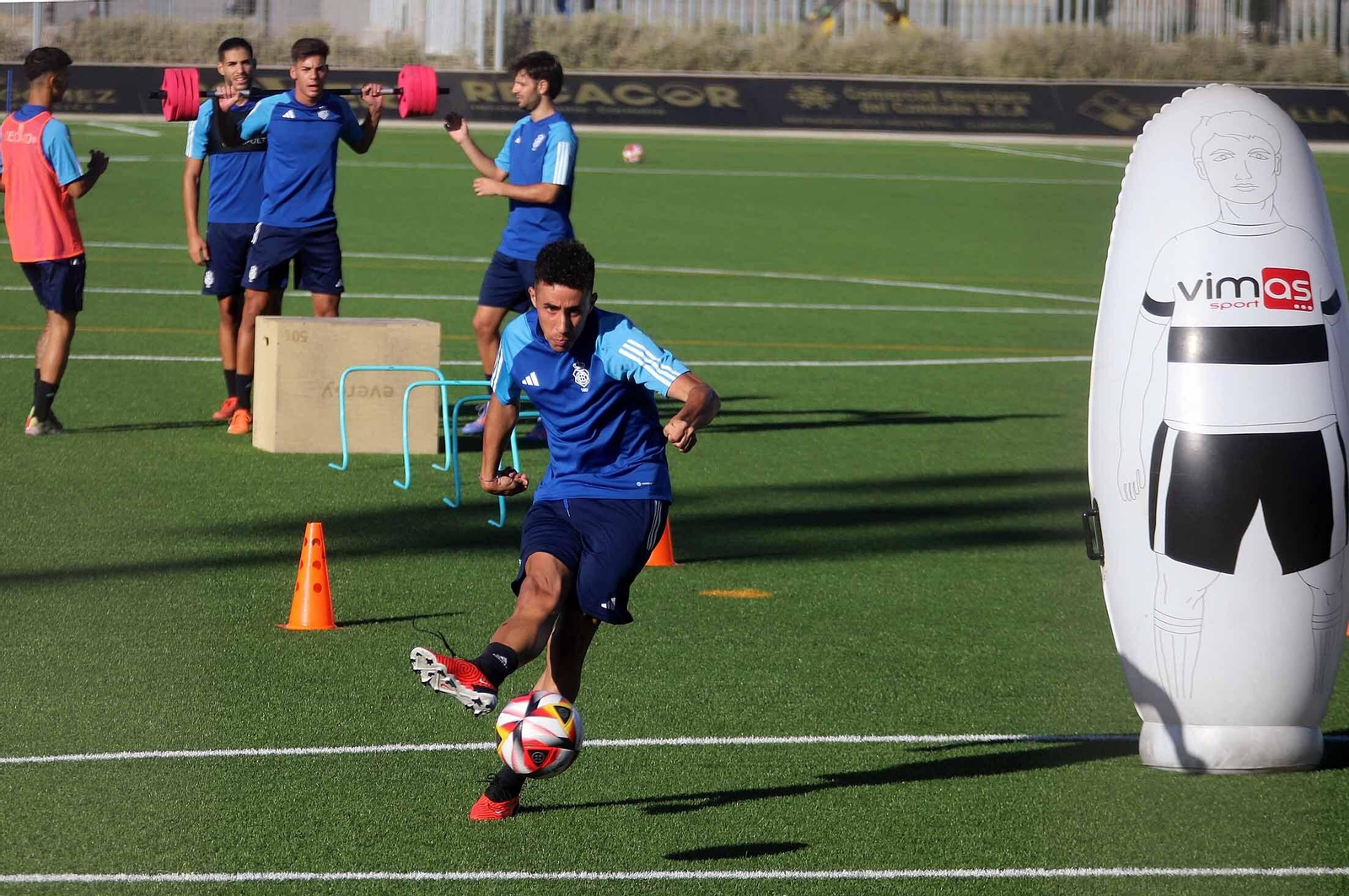 Imágenes del entrenamiento del Recre