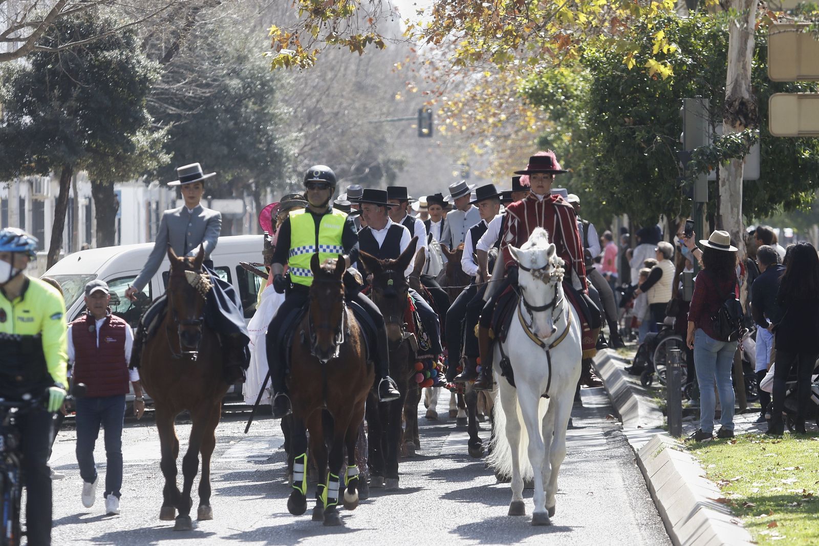 La marcha hípica en Córdoba por el 28-F, en fotografias.