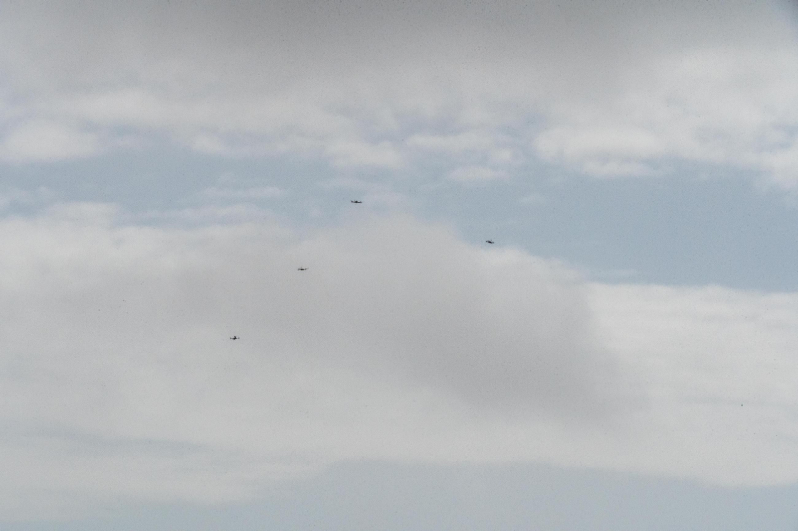 Las espectaculares imágenes del `Atlas 25´, ensayo militar contra drones en Huelva