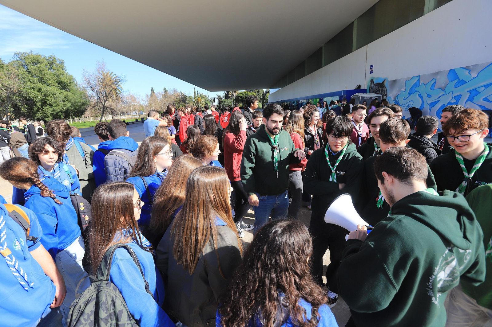 Imágenes de la reunión de scauts de la provincia en el Palacio de Deportes de Jerez