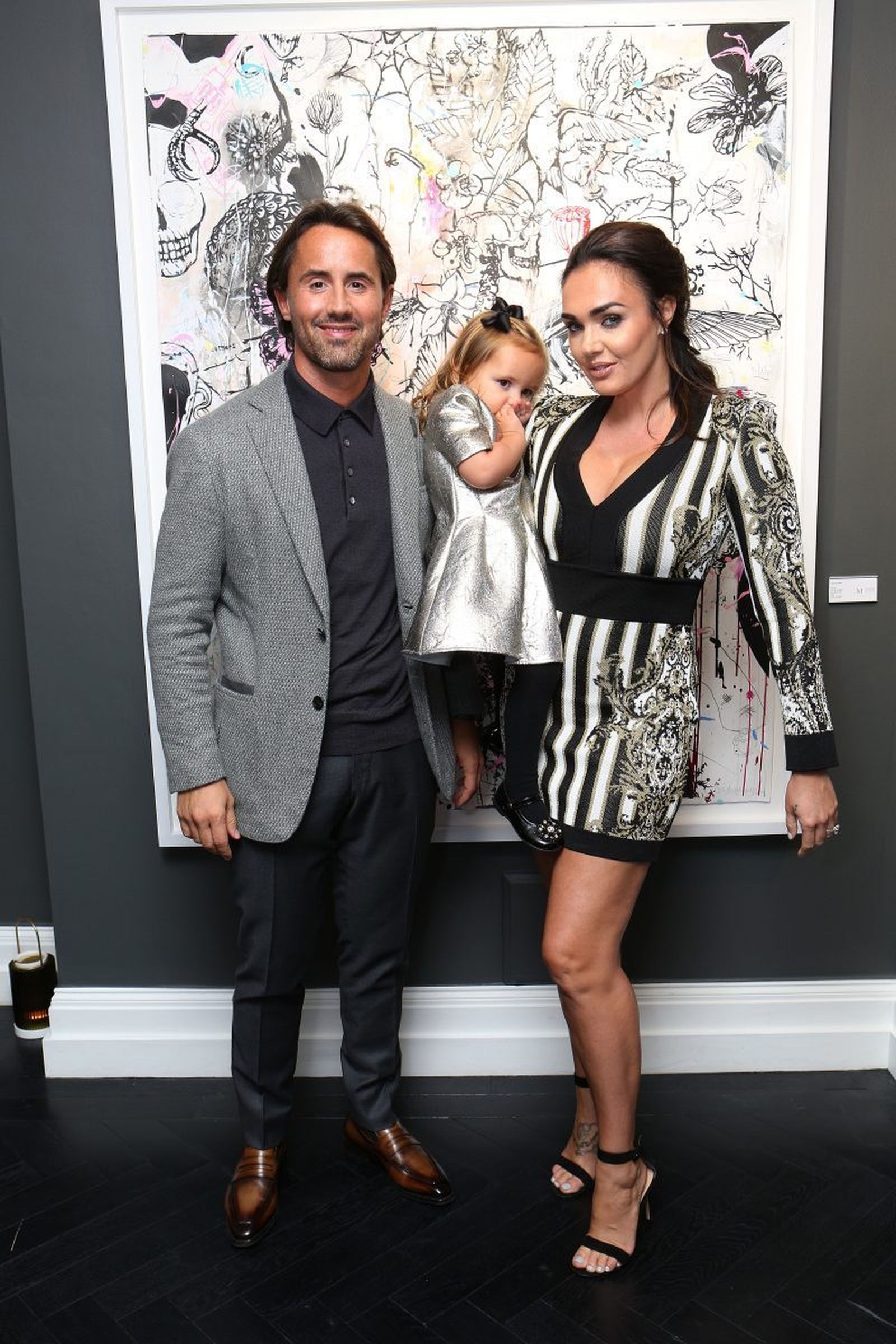 La pequeña Sophia, de cuatro años, junto a sus famosos papás.