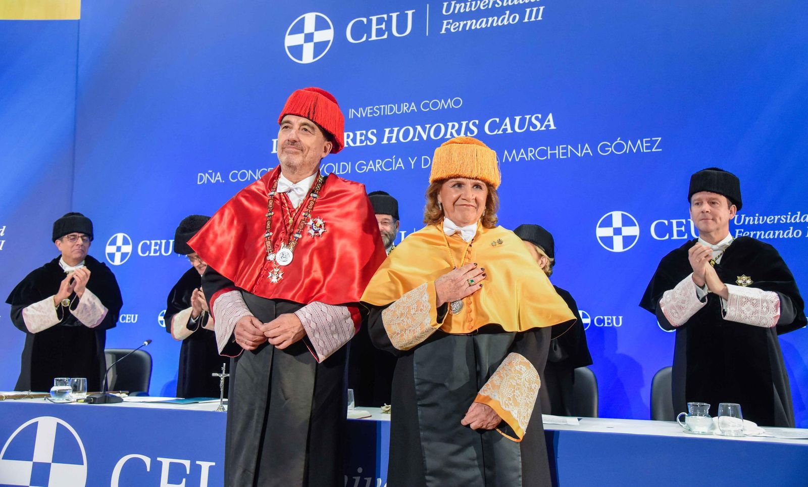 Acto académico de investidura como Doctores Honoris Causa de Concha Yoldi, presidenta de Persán