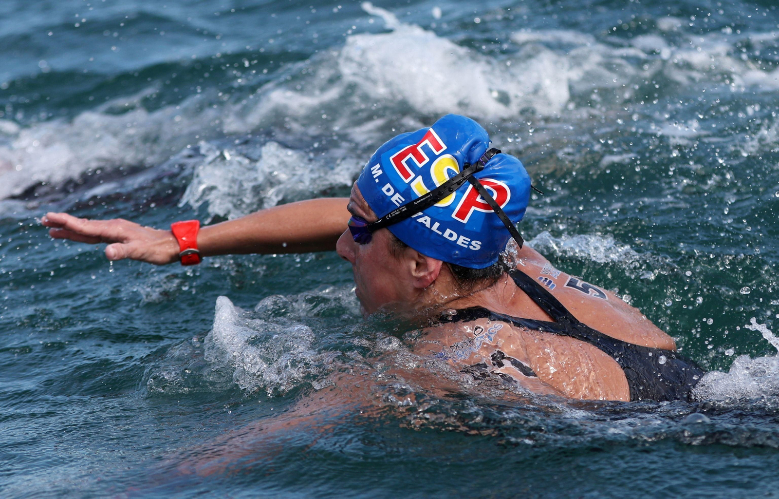 María de Valdés, la plata mundial en aguas abiertas en fotos