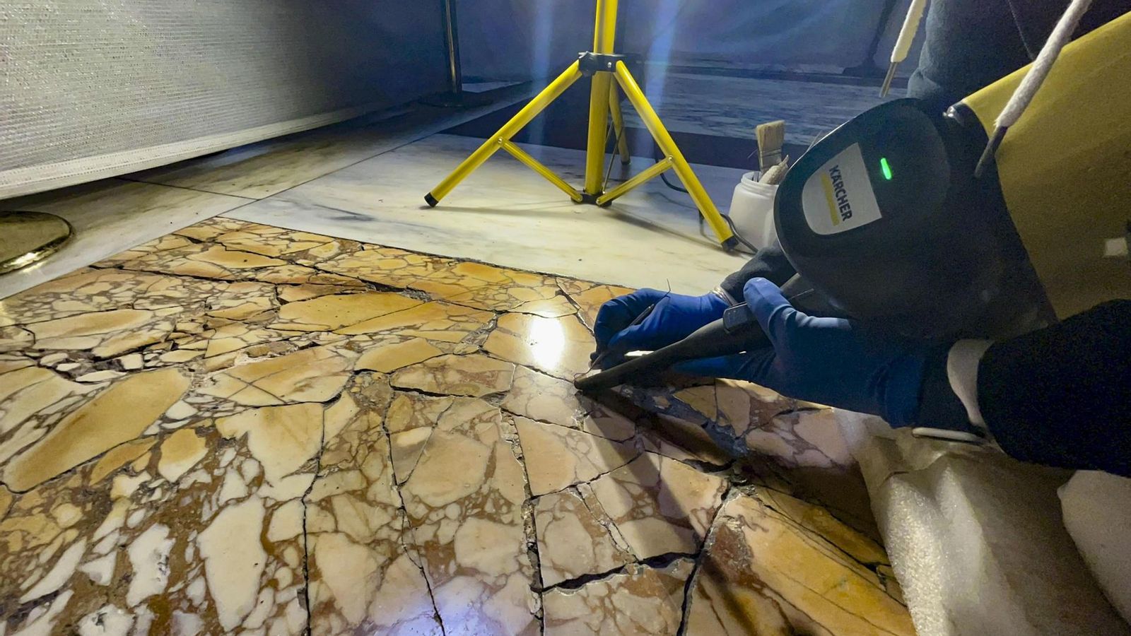 Trabajos en el Panteón de Roma