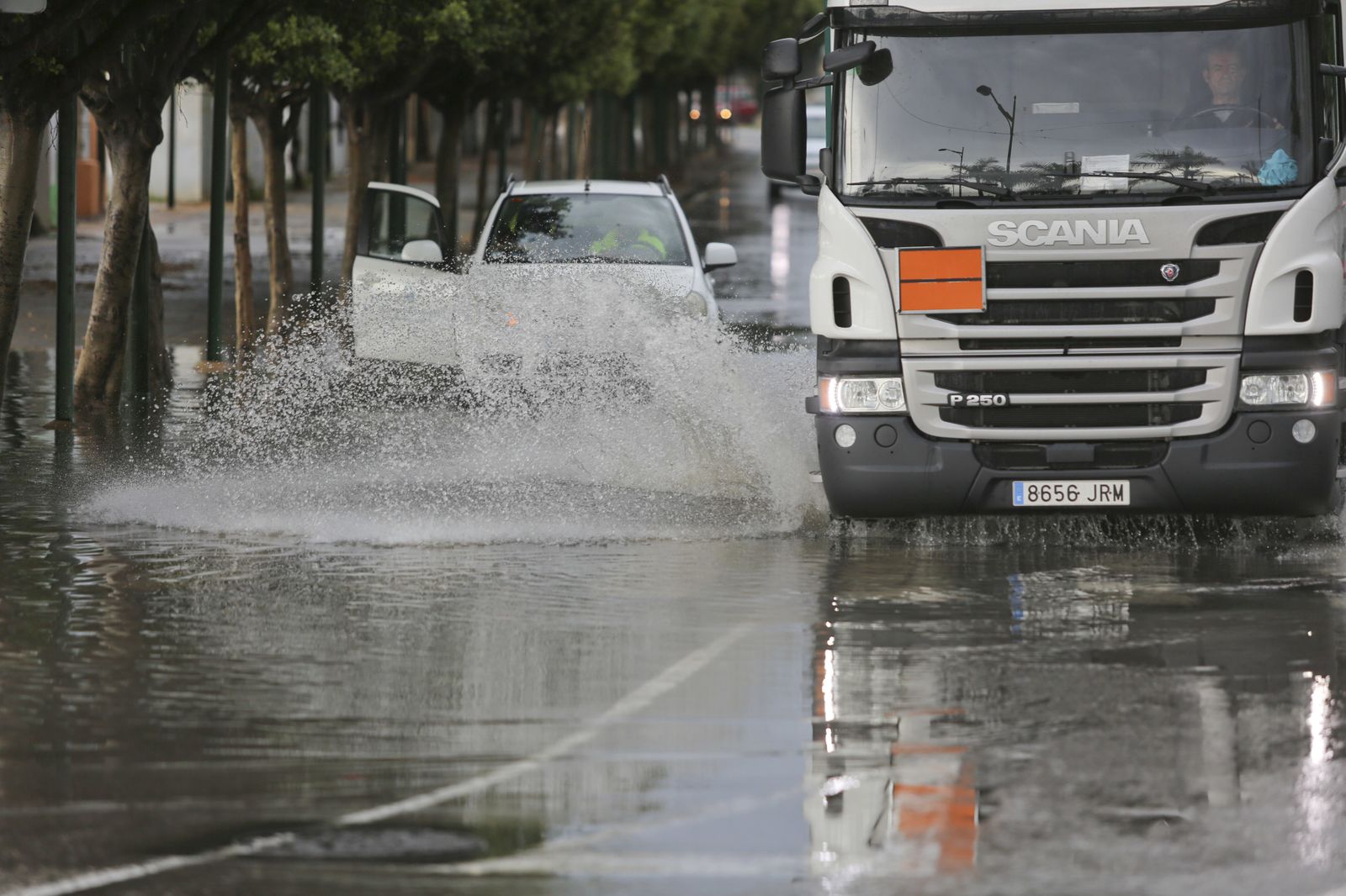 Las imágenes de la lluvia en Málaga