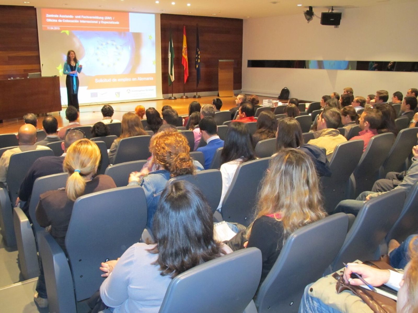 Imagen de archivo de un taller similar realizado por la Red Eures hace unos años, sobre trabajar en Alemania.