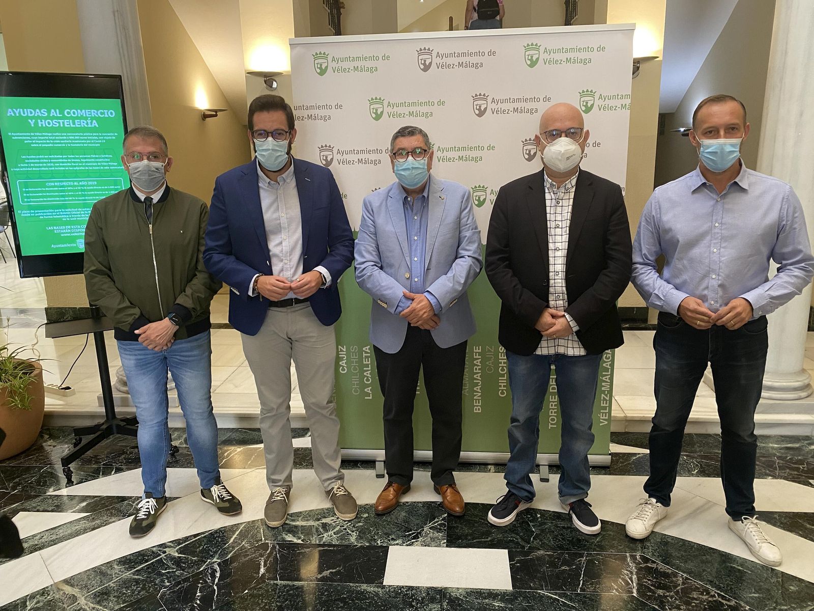 El alcalde de Vélez y los concejales de las áreas implicadas.