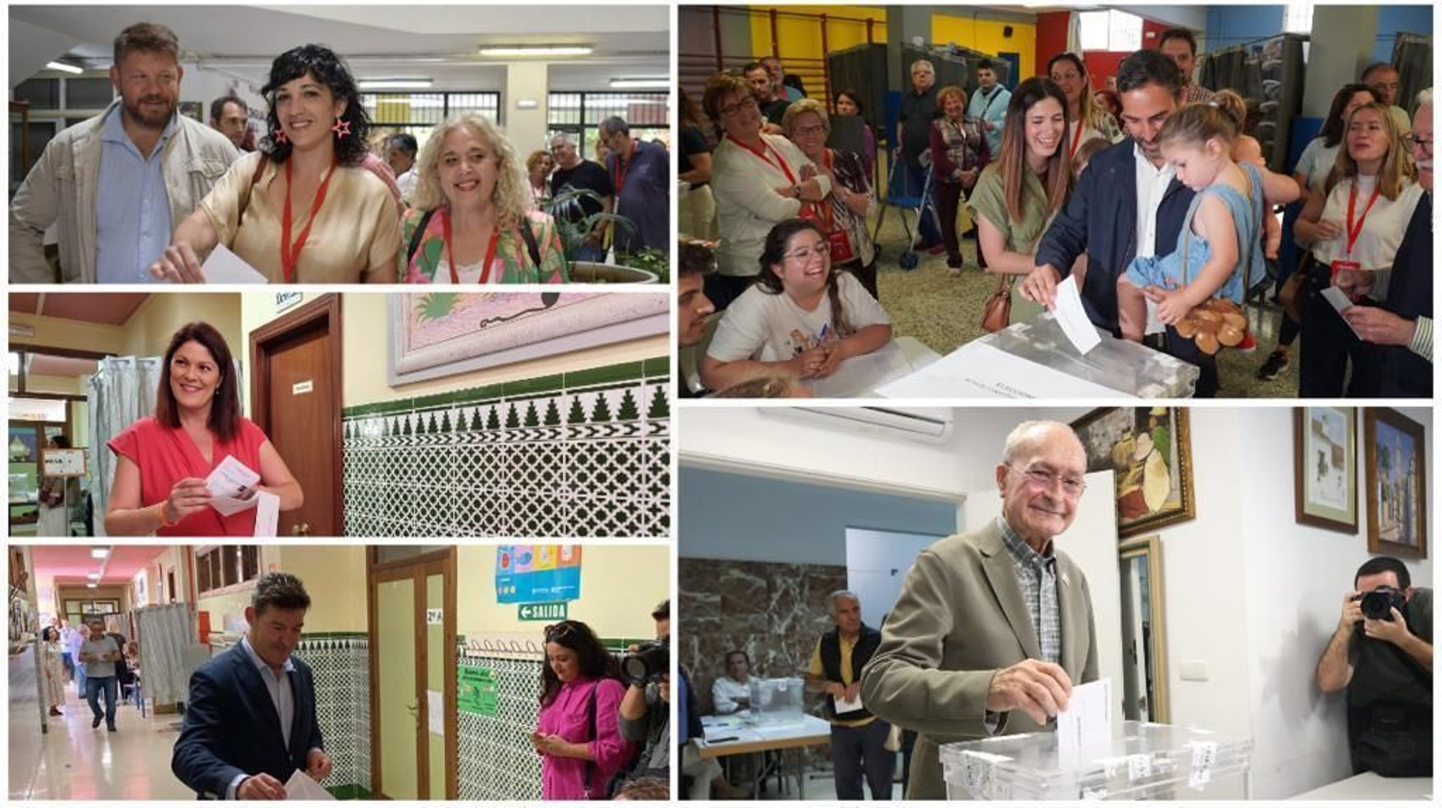 Los candidatos a la Alcaldía de Málaga, votando Los candidatos a la Alcaldía de Málaga, votando