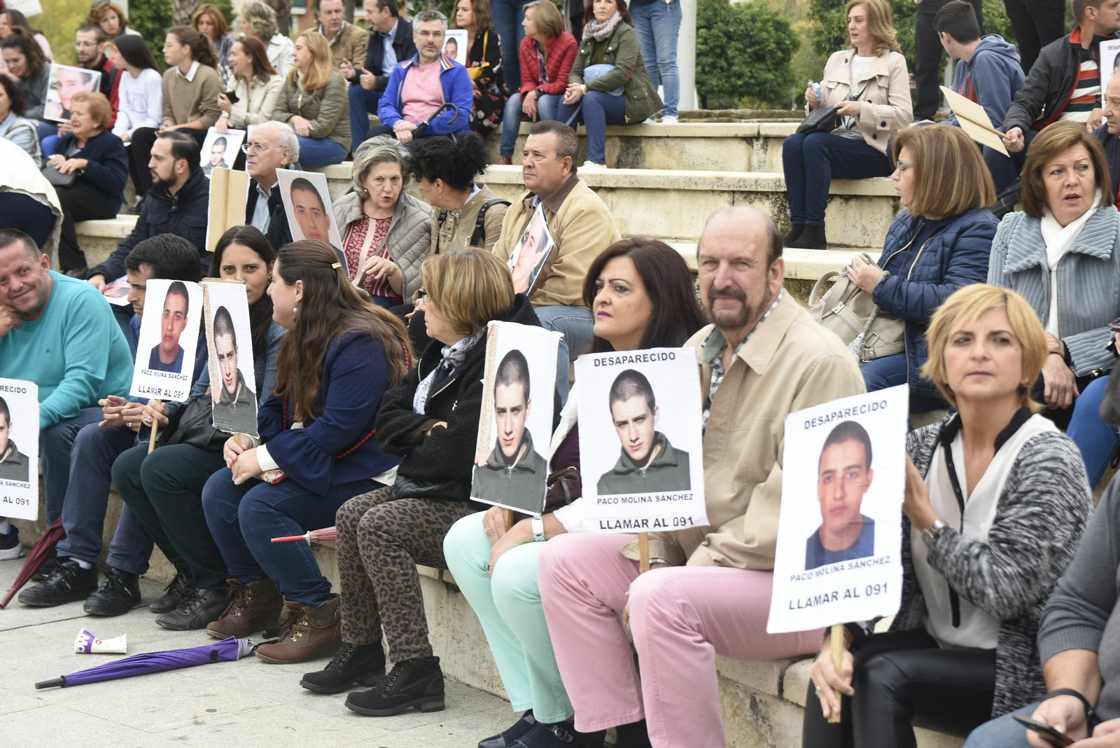 La familia de Paco Molina, en una concentración el pasado año.
