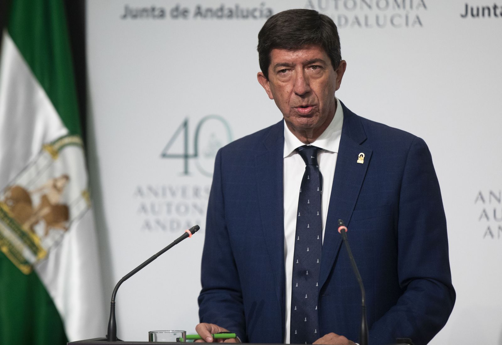 El vicepresidente de la Junta y consejero de Turismo, Regeneración, Justicia y Administración Local, Juan Marín.