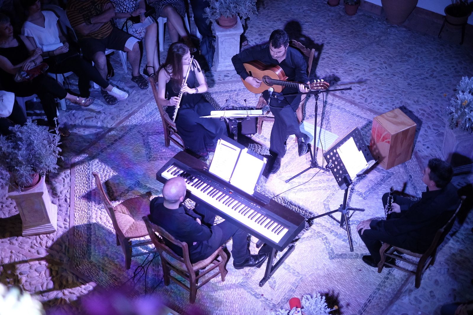 Concierto en la Casa Mendoza del pasado junio, durante la presentación del programa cultural.