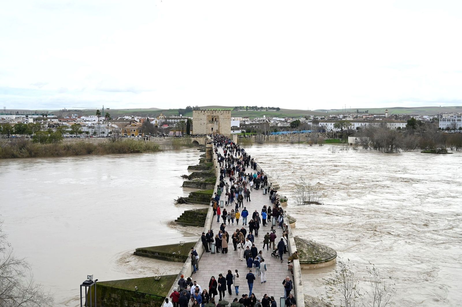 El Puente Romano de Córdoba reabre tras el temporal, en fotos