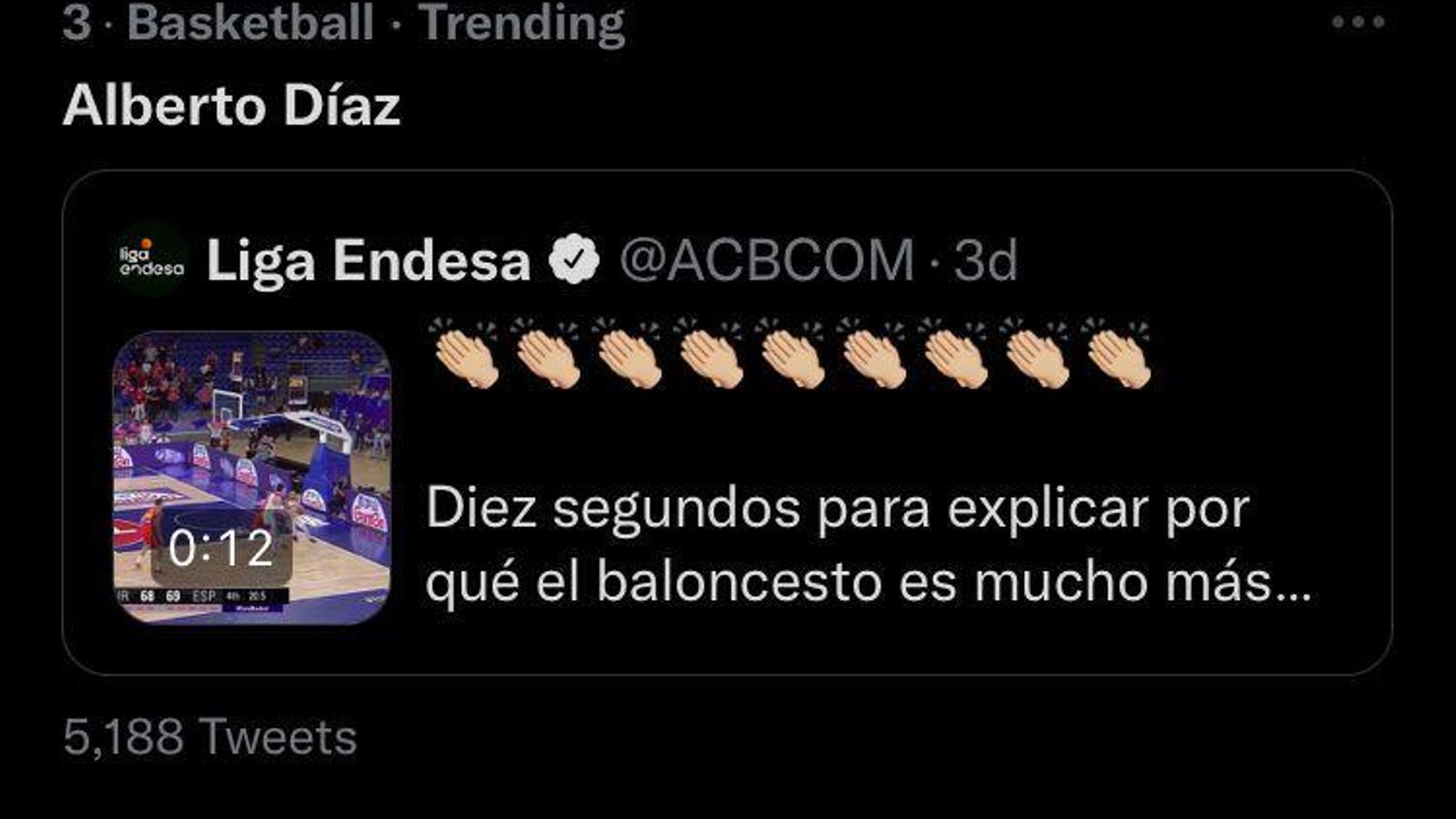 Alberto Díaz apareció en más de 5000 tweets tras el encuentro con Lituania.