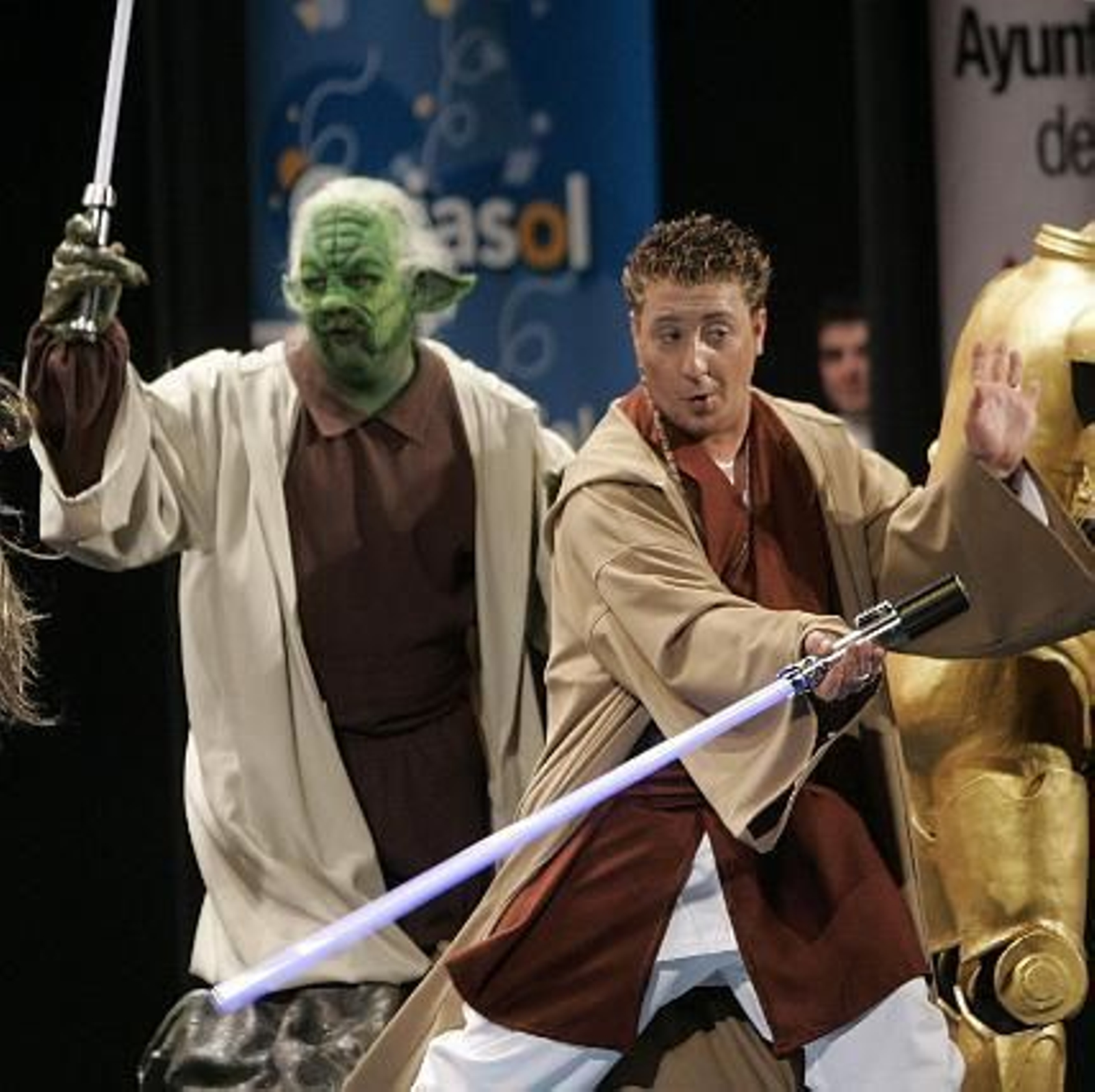 Genial tipo de Los galácticos, recreando a los personajes de Star Wars.

Foto: Lourdes de Vicente