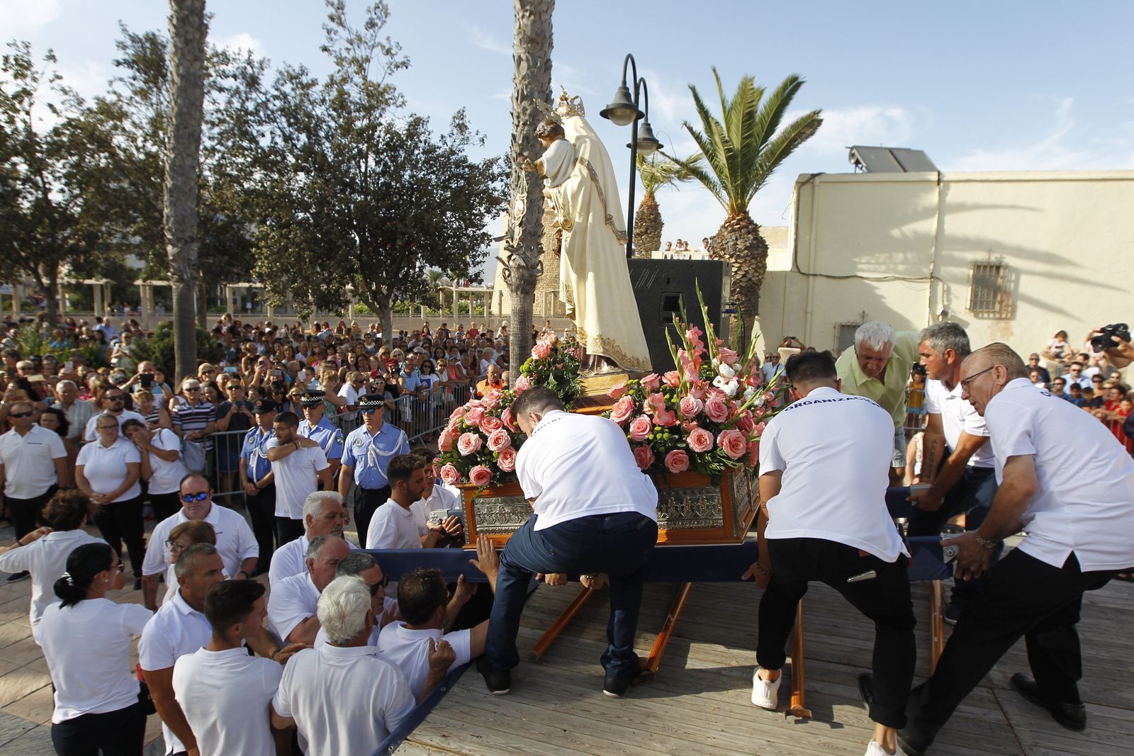 Fotogalería cucaña y procesión Fiestas Santa Ana Roquetas de Mar