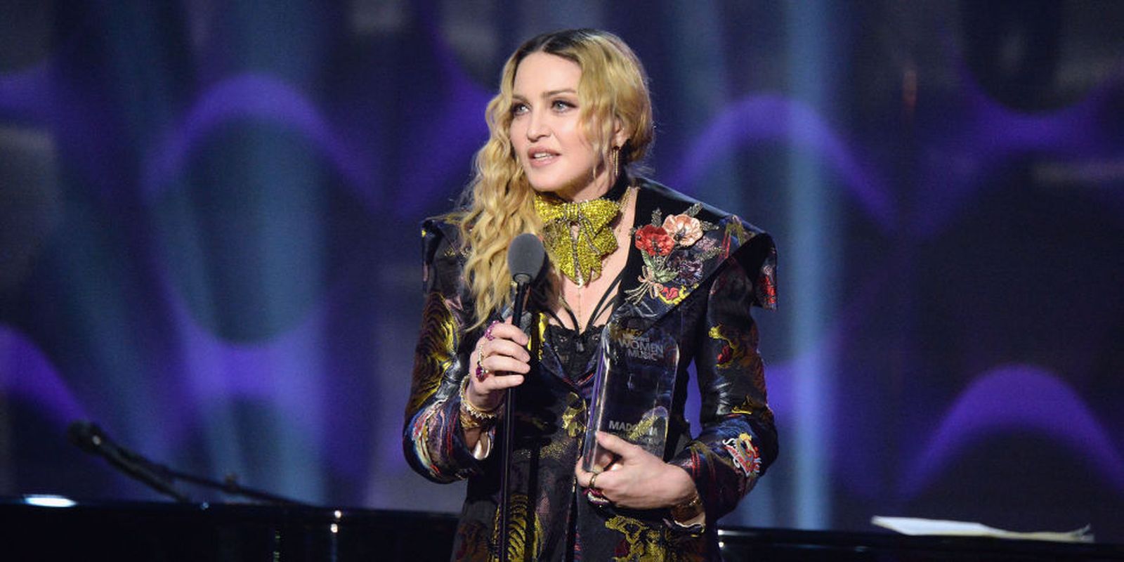 Madonna, durante el discurso en los Premios Billboard, donde fue nombrada mujer del año.