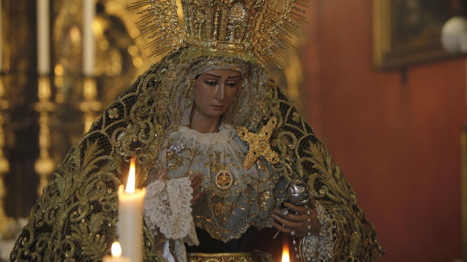 La Virgen de la Cabeza de la Hermandad de las Siete Palabras.