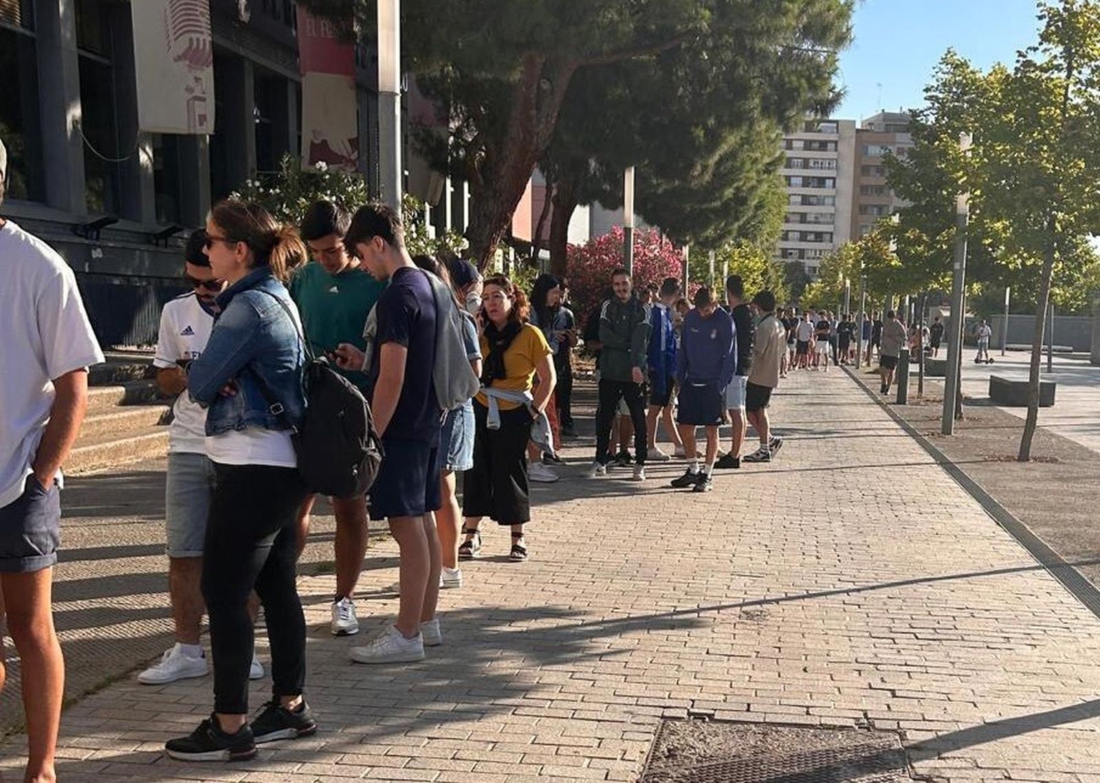 Colas para sacar el abono del Zaragoza.